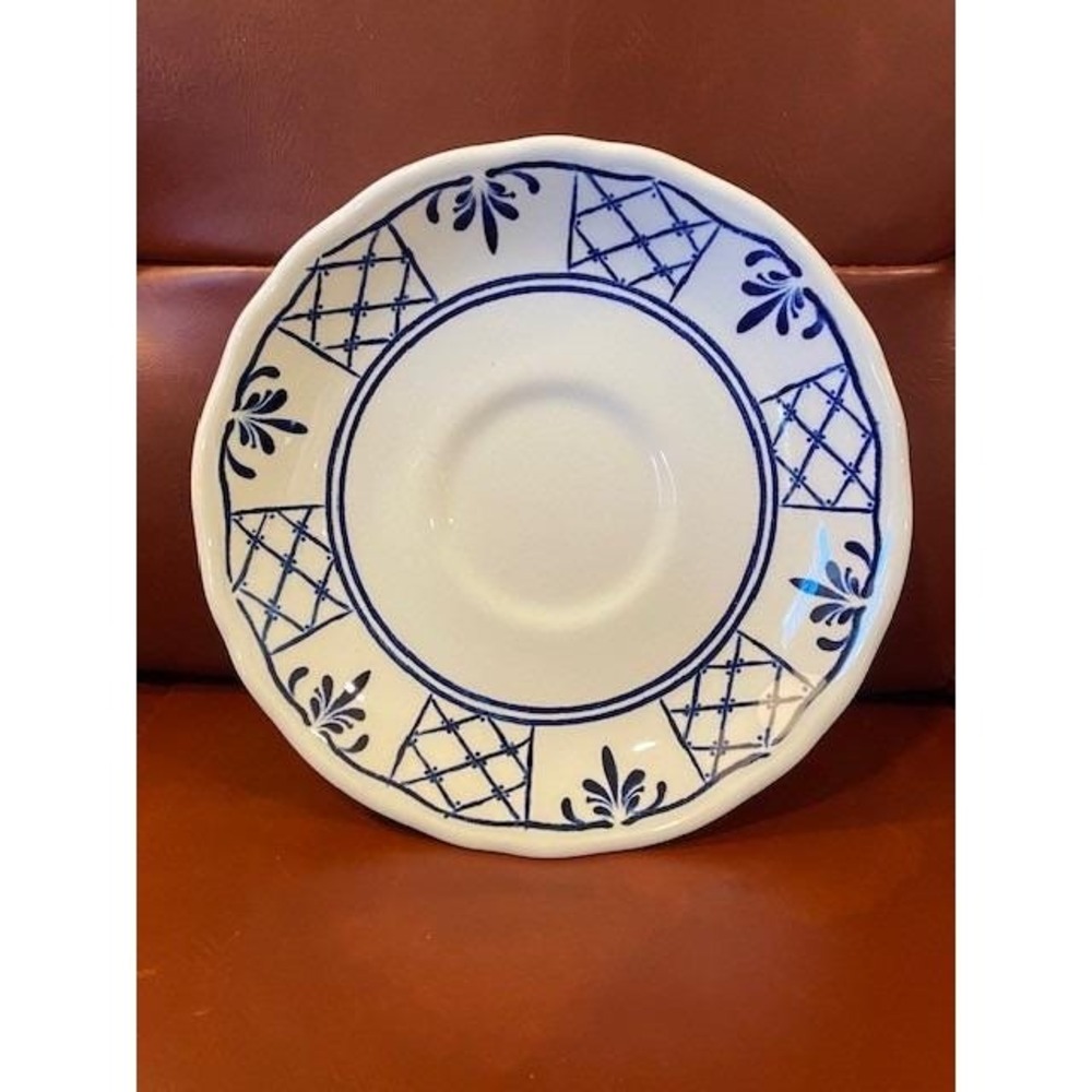 Johnson Brothers England Provincial Blue White Ironstone Saucer 6 Inch Vintage